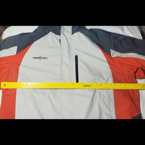 Free Tech Jacket Mens Sz 2XL50-52 Fleece Lined Soft Shell Zipper Water Resistant - Picture 8 of 10